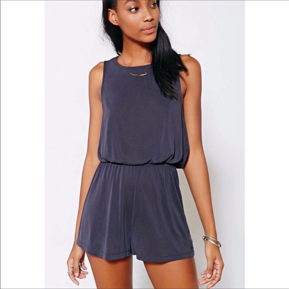 Urban Outfitters Silence & Noise Charcoal Romper